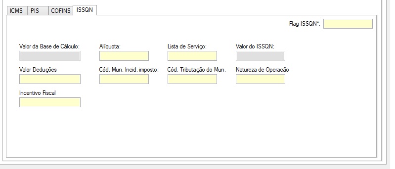 Aba produtos-Tributos-ISSQN