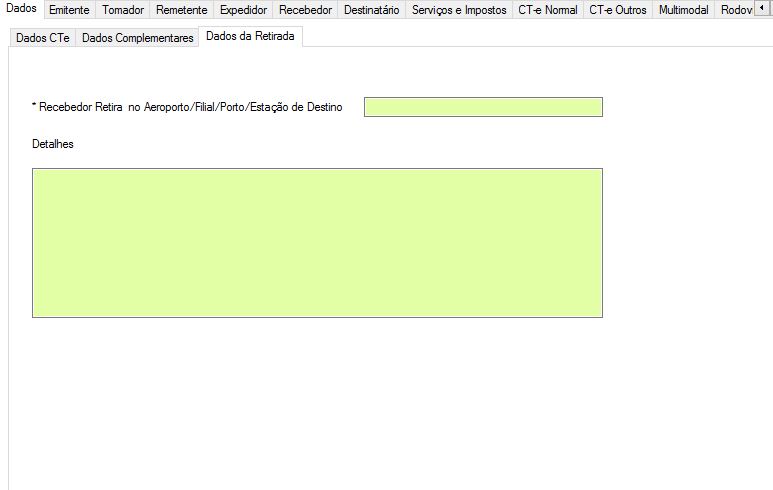 aba Dados-Dados da retirada